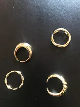 Plata de Ley 925 Plata torcida Croissants anillos para los hombres y las mujeres minimalista grueso Anillos geométricos joyería Vintage