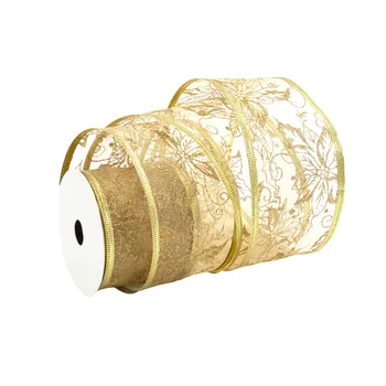 

91-3244 Ribbon Packing (organza) 63mm * 10 m (gold)