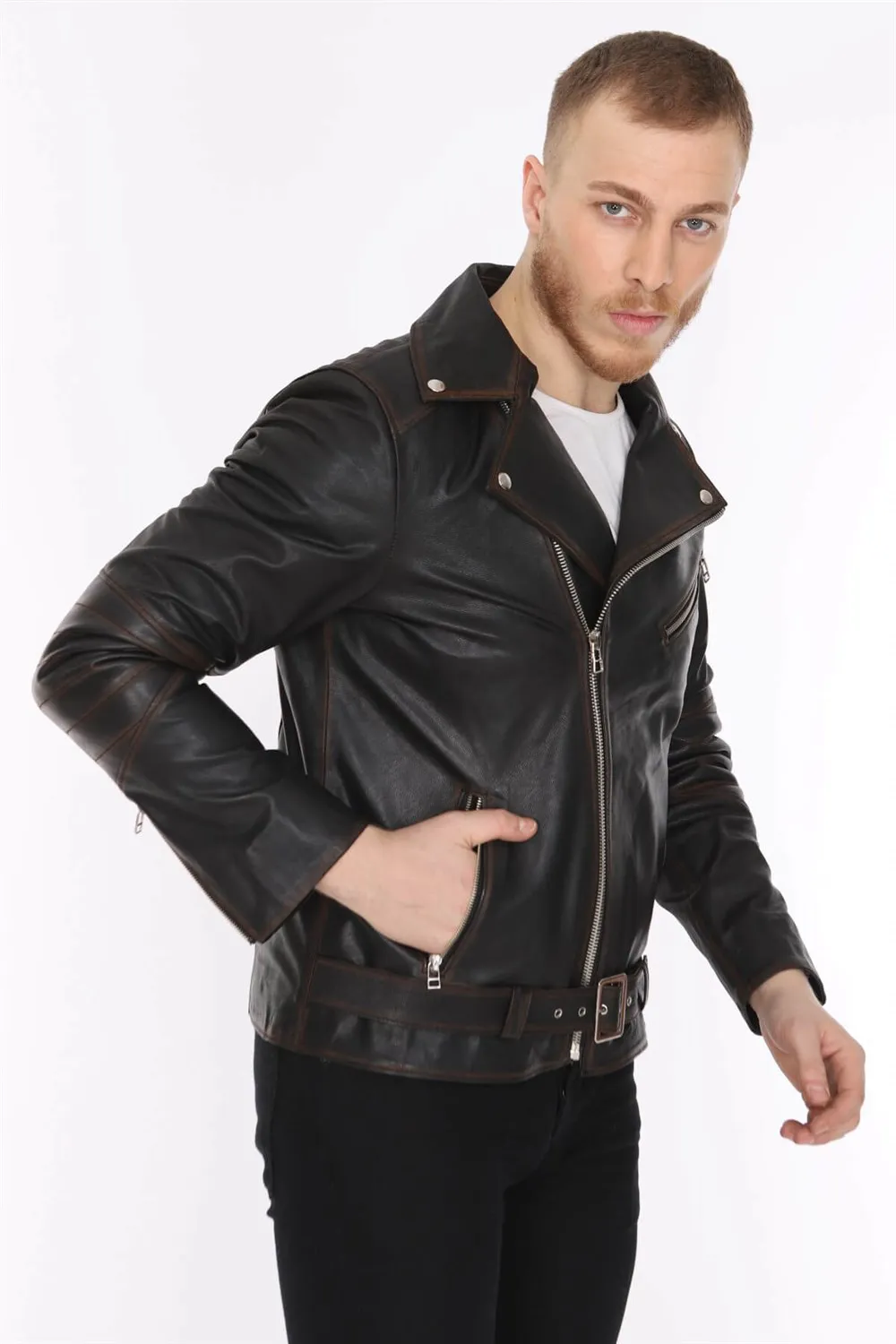 genuine leather men's jacket sport model original lambskin black colour softy 2022 trend appearance made in turkey e-150200 genuine leather coats & jackets with hood