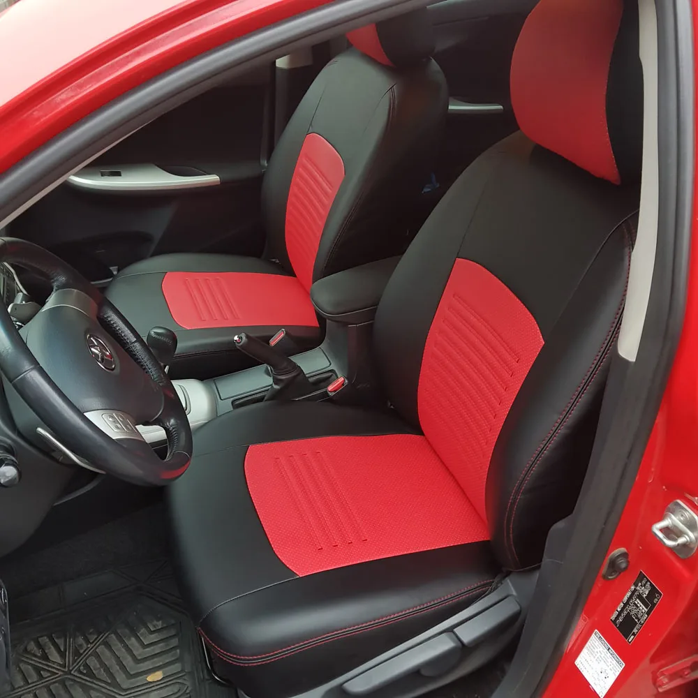 For Toyota Corolla (E140 150) with 2007-2012 гв. (Corolla) fashion seat cover of экокожи [model турин ekokozha] | Автомобили