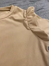 Shirts Simplee Women's Top Knit Winter Casual Fashion New Khaki Slim Solid Round-Neck