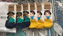 Calcetines de princesa de Disney para mujer, calcetín de dibujos animados, tobilleros, calcetines de algodón para chicas, niños y adultos