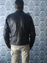 Chaqueta de cuero de vaca para hombre, abrigo de piel de vaca, grueso, de calidad, Estilo vintage, regalo, envío gratis