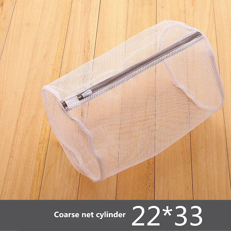 Coarse 22-33cm Серые сетчатые мешки для стирки на молнии, хозяйственная сумка для стиральной машины, для белья, нижнего белья, бюстгальтера, носков, грязной одежды, органайзер, корзина для белья - Цвет: Coarse 22-33cm