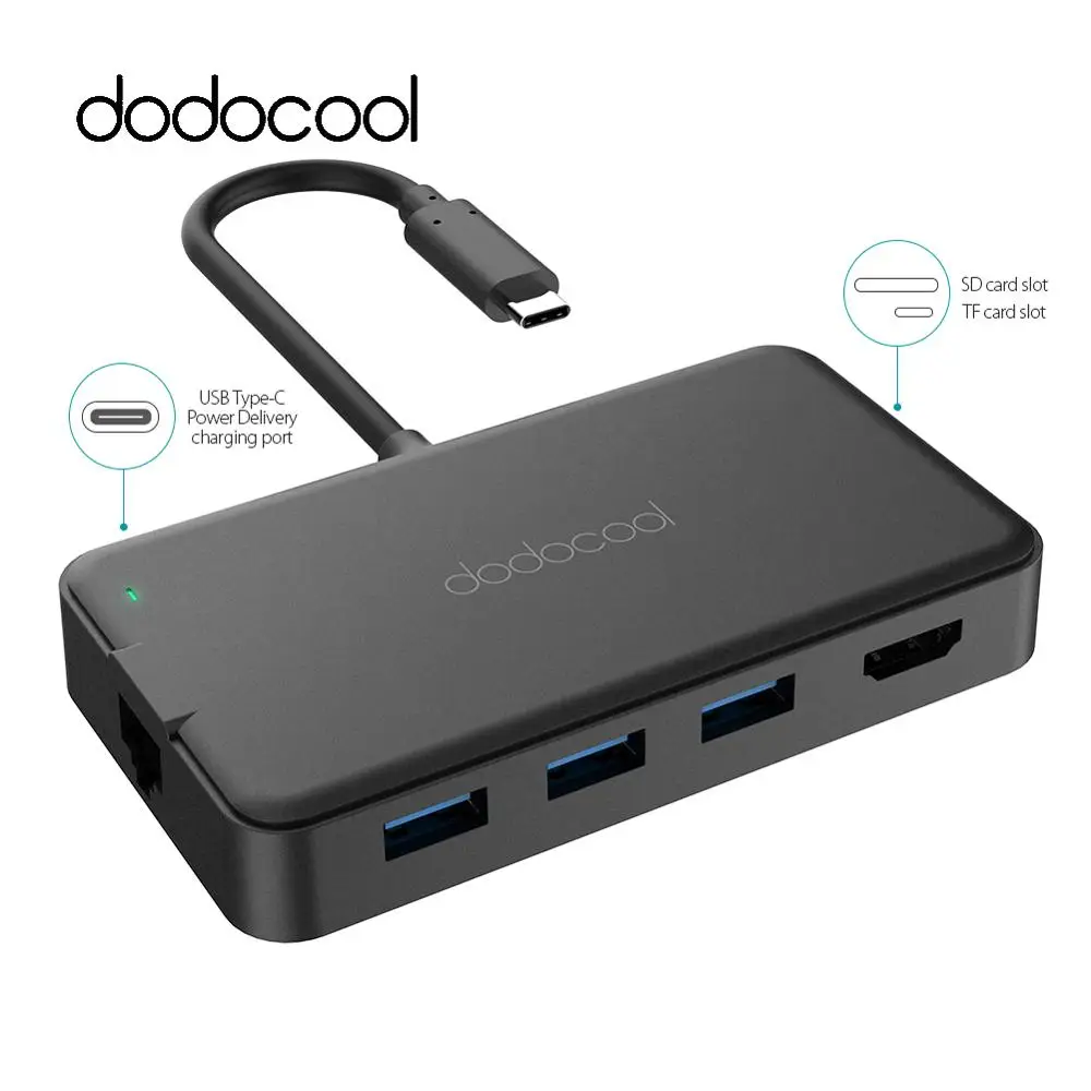 USB концентратор dodocool 8 в 1 Многофункциональный 4K HD 3 0|usb 3.0 hub|usb hub3.0 hub |