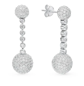 

Silver earrings with cubic zirconia sunlight sample 925