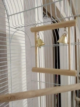 8Pcs/Set Bird Parrot Toys Wooden Hanging Swing Hammock Climbing Ladders Perches