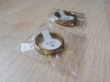 Auxauxme-Anillo de boda con diseño de onda dorada para hombre y mujer, sortija de compromiso con grabado de nombre de amantes de la boda