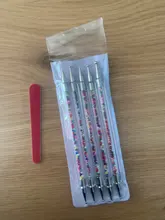 5 uds Set Gel UV pintura arte de uñas pluma que puntea manija de acrílico de cristal de diamantes de imitación 2 cepillo salón decoración manicura Kit de herramientas