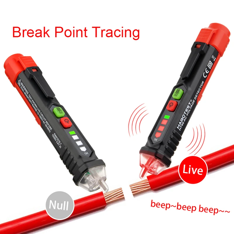 HT90 NonContact AC Voltage Detector Tester Pen Smart 121000V Pen