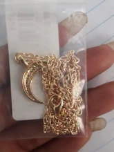 Collar de luna con personalidad para mujer, cadena de clavícula para mujer, collares con colgante de media luna de Chapado En Oro para regalo para Amiga
