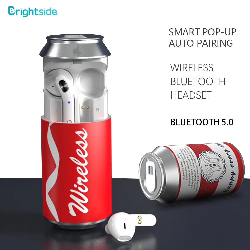 Brightside Bluetooth наушники беспроводные Игровые басы Наушники 9D стерео спортивные Tws с