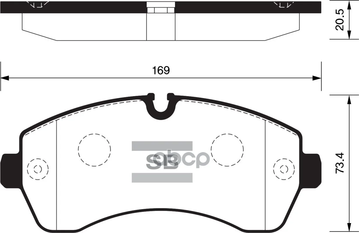 Sp1425_=Gdb1696=1243 00 [2e0698151a]!Колодки Дисковые П Mb Spri