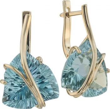 

Aloris earrings with 2 Topaz in red gold