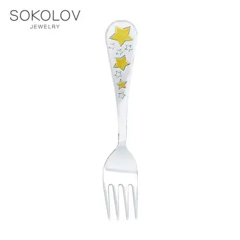 

Children's Fork "star" with gilding Sokolov, fashion jewelry, silver, 925, women's/men's, male/female