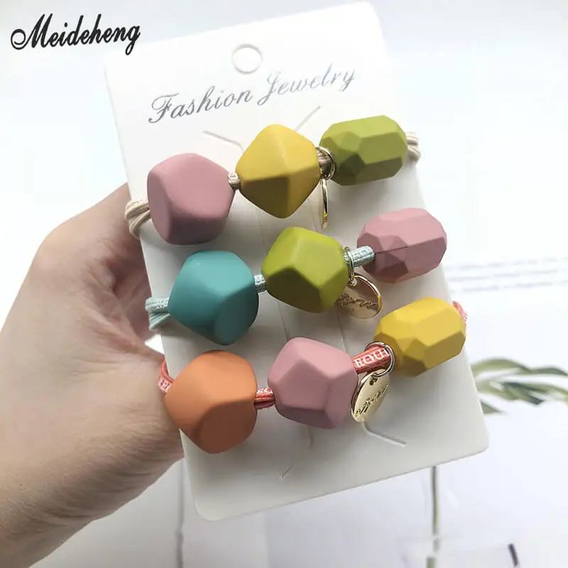 Acrylic DIY Stone Diamond Cylinder Beads for Jewelry Making Autumn Winter Color Through Hairpin Headdress Hole Loose Beads  | Украшения