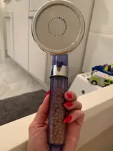 Bath-Head Shower High-Pressure Stone Stream Negative-Ion Adjustable Handheld with Activated-Ceramic-Balls