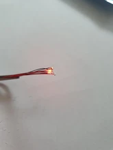 Microlitz con cable LED, resistencia de 8-12V, 20cm, bricolaje, 9 colores a elegir, 100 unidades, 0805 SMD