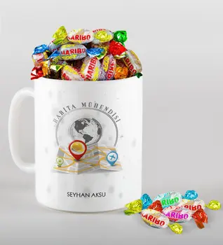 

Personalized Map Engineer Mug and Haribo Candy Gift Seti-1