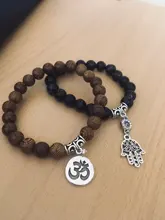 Pulsera de cuentas de Buda de Lotus Ohm, piedra Natural hecha a mano, piedra de cebra rosa, amuleto de loto, para hombres y mujeres, regalos de joyería de Yoga