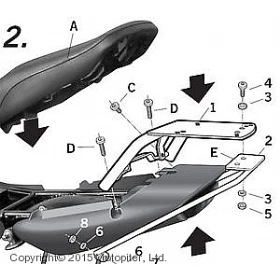 

Mount top cases for Yamaha YBR125-05/09
