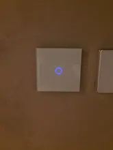 Interruptor táctil de pared para pared, Panel Led de cristal templado blanco y negro, 1 entrada y 1 vía, Interruttore AC100-240