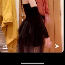 Tulle Skirts Mesh Pleated Irregular High-Waist Korean Womens Fashion Elastic for Sexy