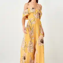 Trendyol вечернее платье с цветочным узором TPRSS19BB0556