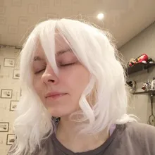 MSIWIGS-Peluca de cabello sintético flequillo lateral para mujer