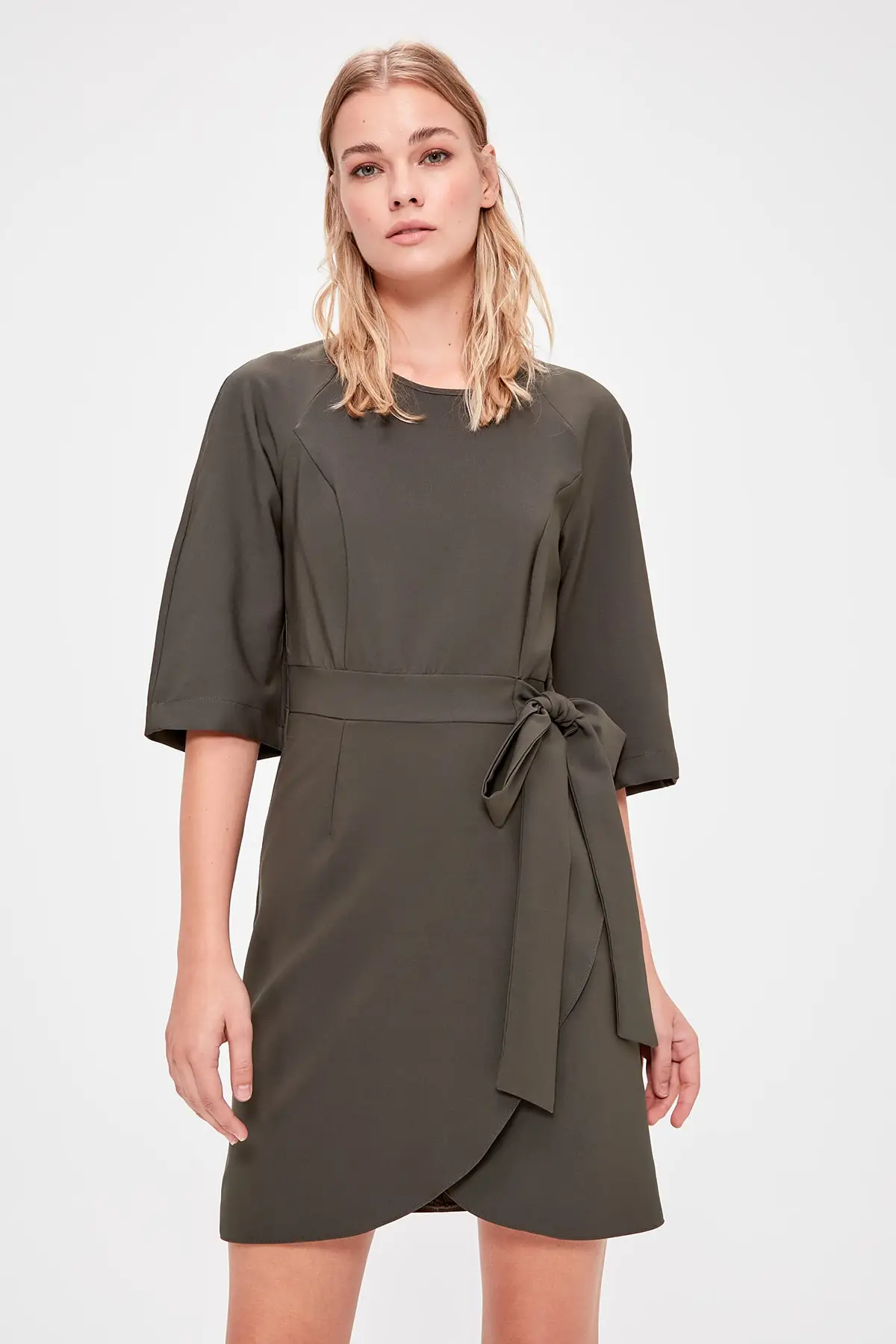 Trendyol Khaki Lacing Detail Dress TWOAW20EL1464 | Женская одежда