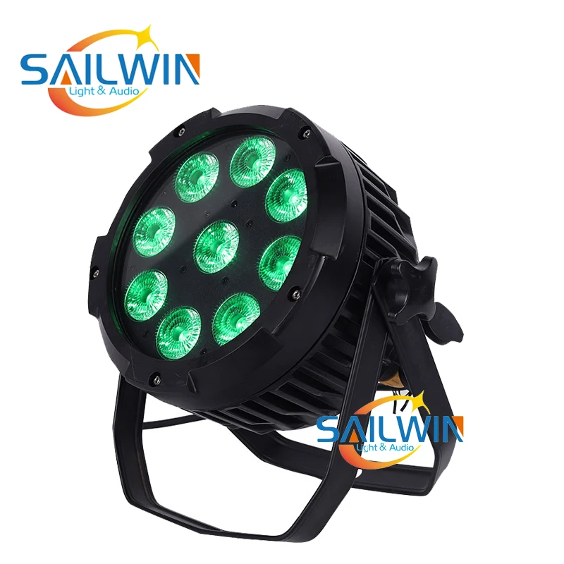 Открытый водонепроницаемый IP65 светильник led 9x18 Вт RGBAW UV 6в1 беспроводной