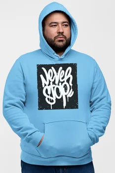 

Angemiel Wear Never Stop Blue Men 'S Hooded Sweatshirt