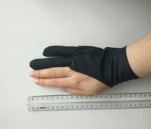 Guante de artista antiincrustante para dibujar, guante de escritura de tableta Digital de pintura de 2 dedos negro para estudiantes de arte amante de las Artes