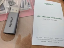 Ugreen-tarjeta de sonido 2 en 1, interfaz de Audio USB, Adaptador de Audio externo de 3,5mm, tarjeta de sonido para ordenador portátil, PS4, auriculares, tarjeta de sonido USB