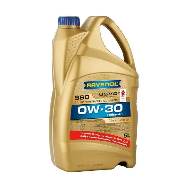 Моторное масло RAVENOL SSO SAE 0W 30 (5 л) 4+1|Моторное масло| |