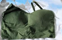 De algodón deportes Bras mujer sólido deportes sujetador de trotar gimnasio mujer deportes Bra ropa interior chica Fitness carrera Yoga Deporte Tops