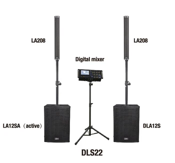 

Dls22 set of speakers, subwoofer, mixer, Soundking