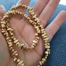 Cuentas chapadas en oro KC, material de cuentas hechas a mano, DIY, pulsera, pendientes, 1 Uds.