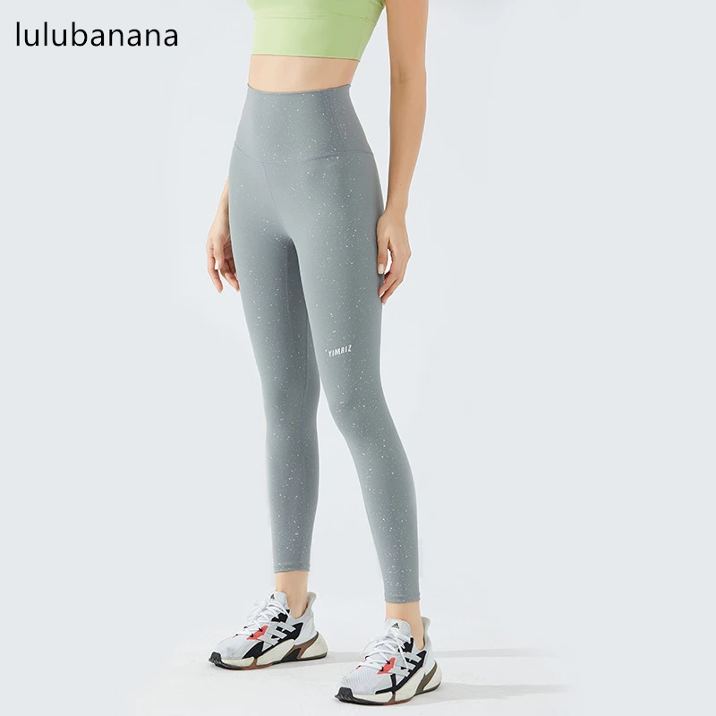 Women's Sequins Ultra Soft High Waisted Seamless Leggings Letter Tummy Control Yoga Pants