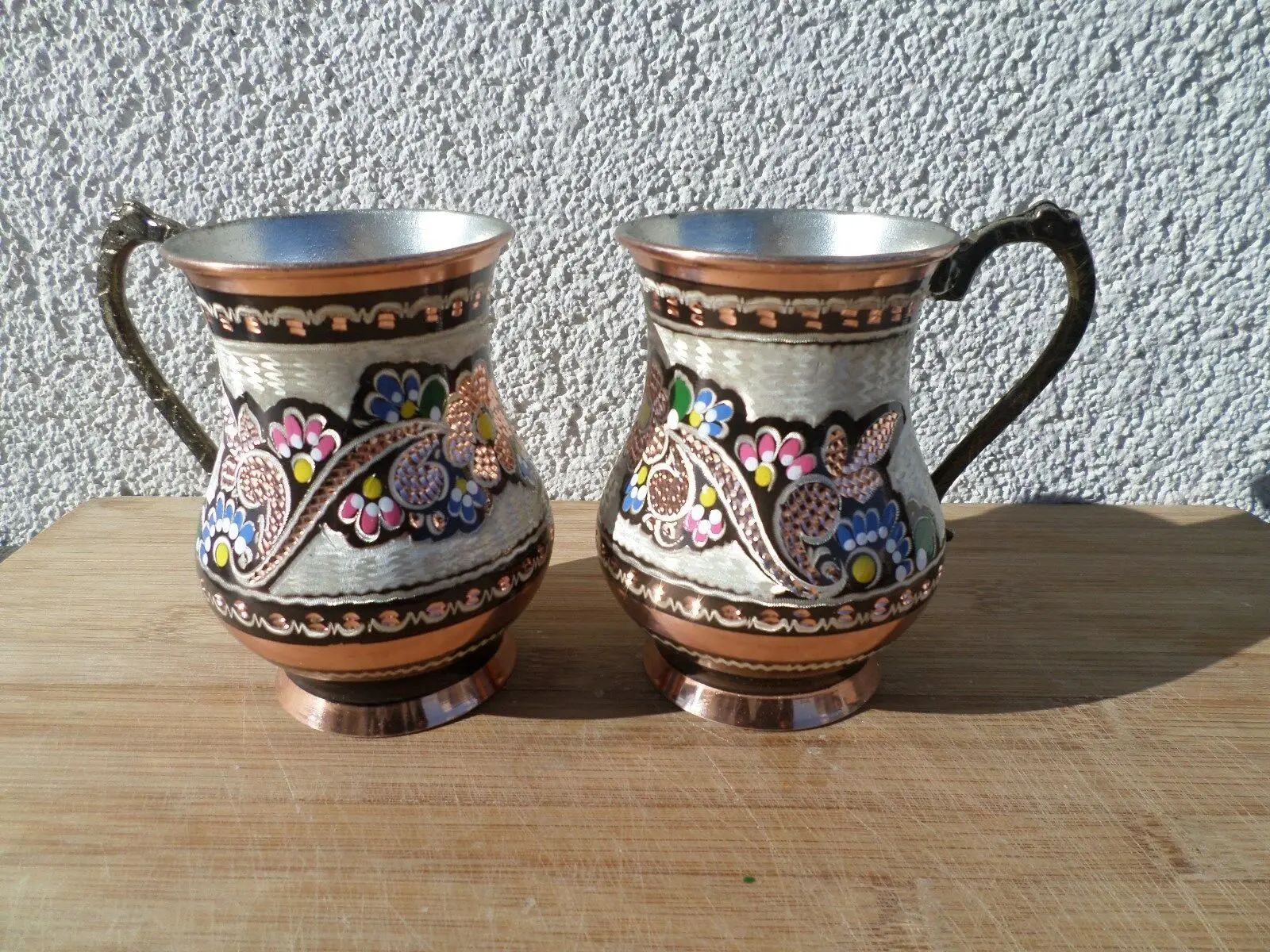 

WONDERFUL Traditional Turkish Copper Handmade Masrapa Tankard Stoup Mug AUTHENTIC