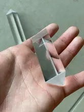 Prisma Triangular de 30x30x60mm, prismas de vidrio óptico BK7, enseñanza de física, espectro de luz refractado, arcoíris, para niños y estudiantes