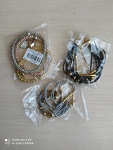 ZOSHI 3 unids/set búho de cristal pulseras de amuleto de corazón y brazaletes de aleación de oro elefante ancla colgantes pulseras de diamantes de imitación para las mujeres