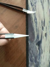 Pinzas cerámicas antiestáticas para cigarrillo electrónico de acero inoxidable, pinzas Cerámicas Industriales con aislamiento recto, Punta curva