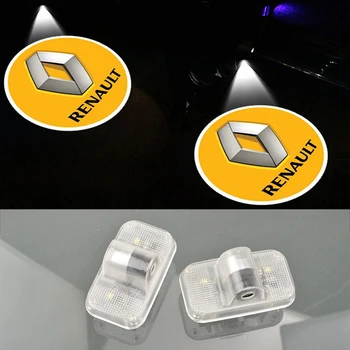 

2pcs LED Car Door Courtesy Light For Renault Koleos 2009 2010 2011 2012 2013 2014 2015 2016 Auto Welcome Lamp Projector