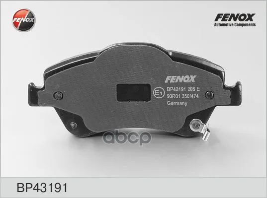 Bp43191_колодки Дисковые Передние! Toyota Auris 1.4vvti/1.6vvti/1.4d-4d/2.2d 07 Fenox Bp43191 FENOX арт. BP43191