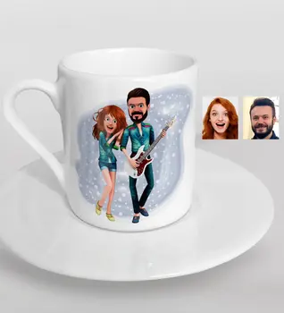 

Personalized Valentine 'S Animation Caricature Of Turkish Coffee Fincanı-31