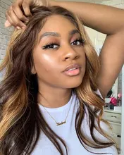 Resaltar Peluca de cabello humano cuerpo onda de encaje Frontal pelucas rubio miel de color marrón peluca 1B 27 Ombre Cierre de encaje peluca para mujeres Remy