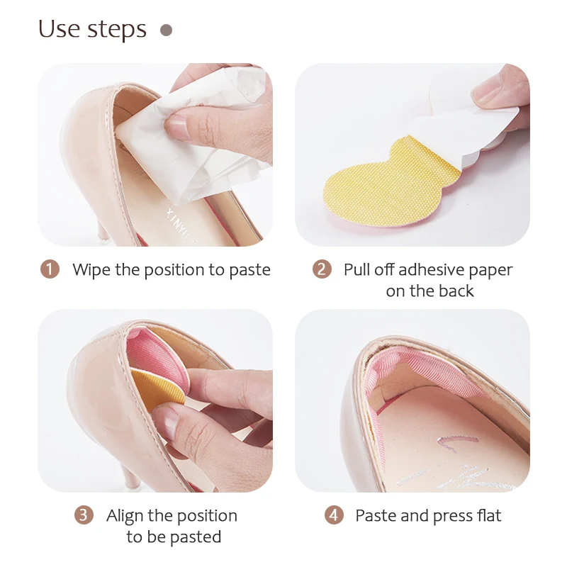 New Women Thicken High Heel Pad Adjust Size Adhesive Heels Pads Liner Grips Protector Sticker Pain Relief Foot Care Insert