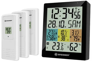 

Weather station Bresser temeo hydro Quadro DLX with three sensors, Black