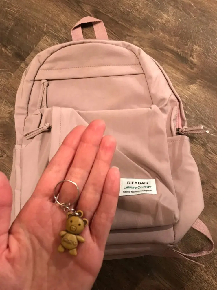 Classic Waterproof Nylon Women Backpack Large Capacity Multiple Zip Pocket Backpacks Travel Bag Teenage Girls Schoolbag photo review